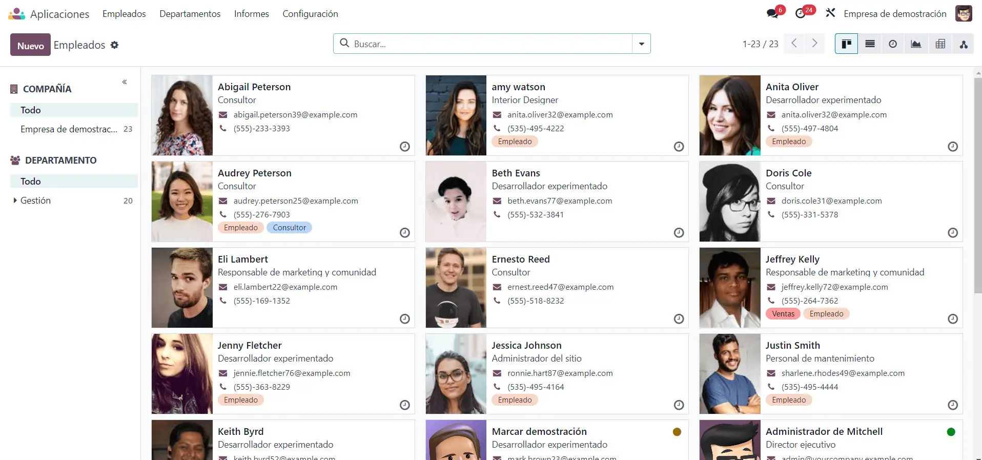 Módulo RRHH Odoo